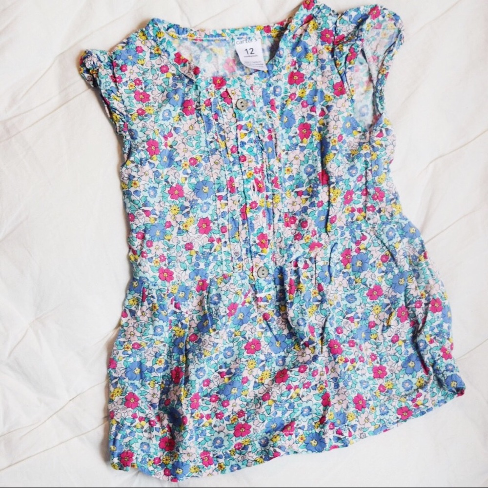 Carters Toddler Girl 12M Floral top